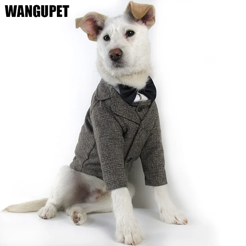WANGUPET-traje de saco de lana para perros pequeños y gatos, abrigo y chaleco para mascotas, traje de fiesta de boda