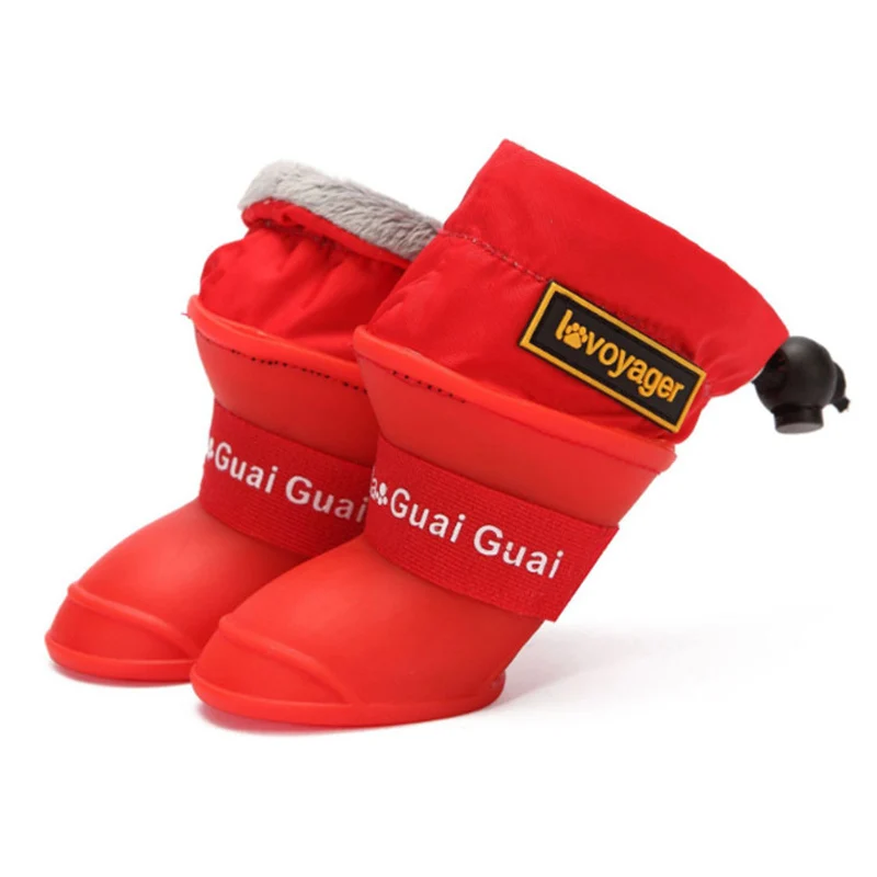 Botas impermeables para perros, forro polar y suela antideslizante