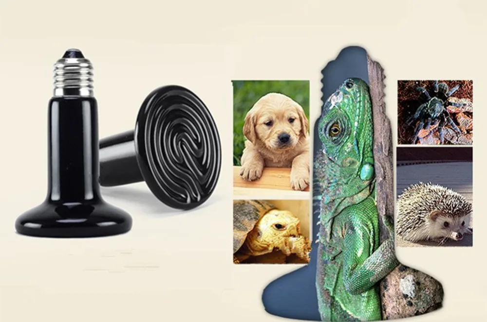 1 Uds. Lámpara calefactora de cerámica de infrarrojo lejano sin luz para reptiles y mascotas E27 Mini lámpara de calor pequeña 25W 50W 75W 100W - imagen 3