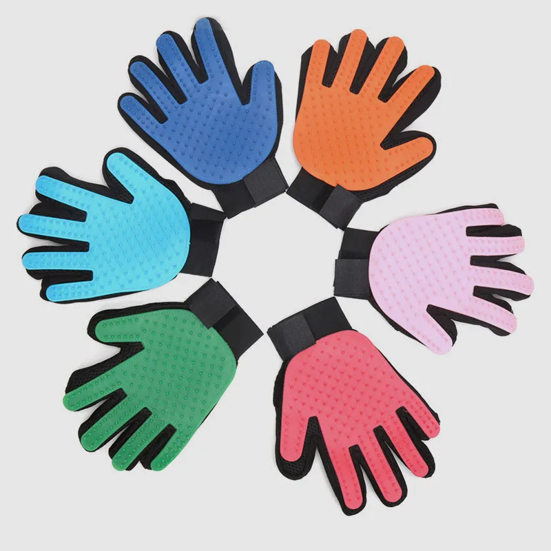 Guante de aseo para mascotas, cepillo para gatos, peine, cepillo deshedding para mascotas, guantes de pelo para perros y gatos - imagen 2