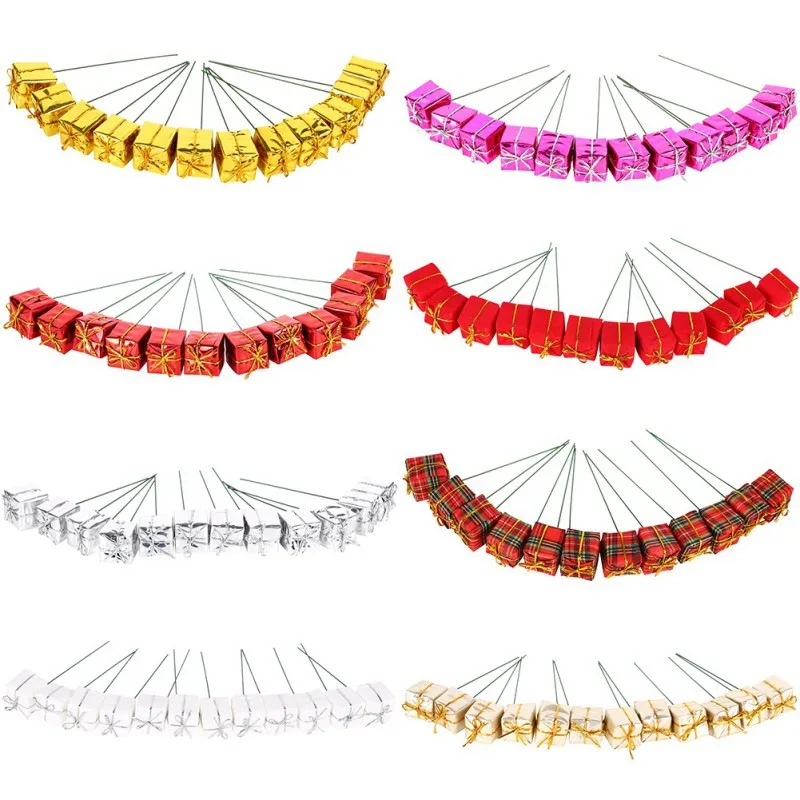 Adorno colgante para árbol de Navidad, decoración colorida para árbol de Navidad, 12 unidades por lote - imagen 5