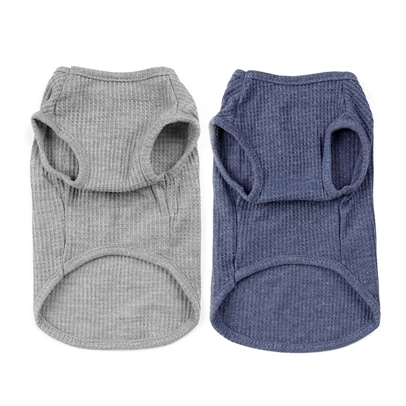 YUDODO-ropa fresca de verano para perros y mascotas, camiseta de Color sólido para Chihuahua, cachorro y gato, chaleco de algodón transpirable, S-2XL - imagen 2