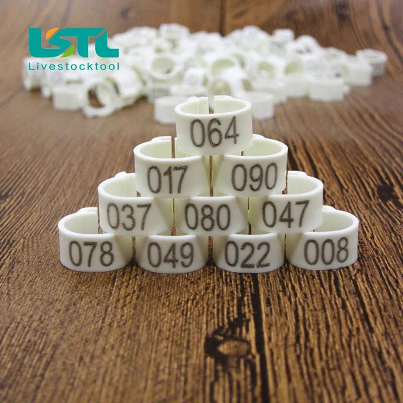 100 Uds anillo de pie de Paloma de plástico multicolor anillo de pie de Paloma de pájaro No.001-100 identificación de aves aves de corral cultivo de pollos - imagen 2