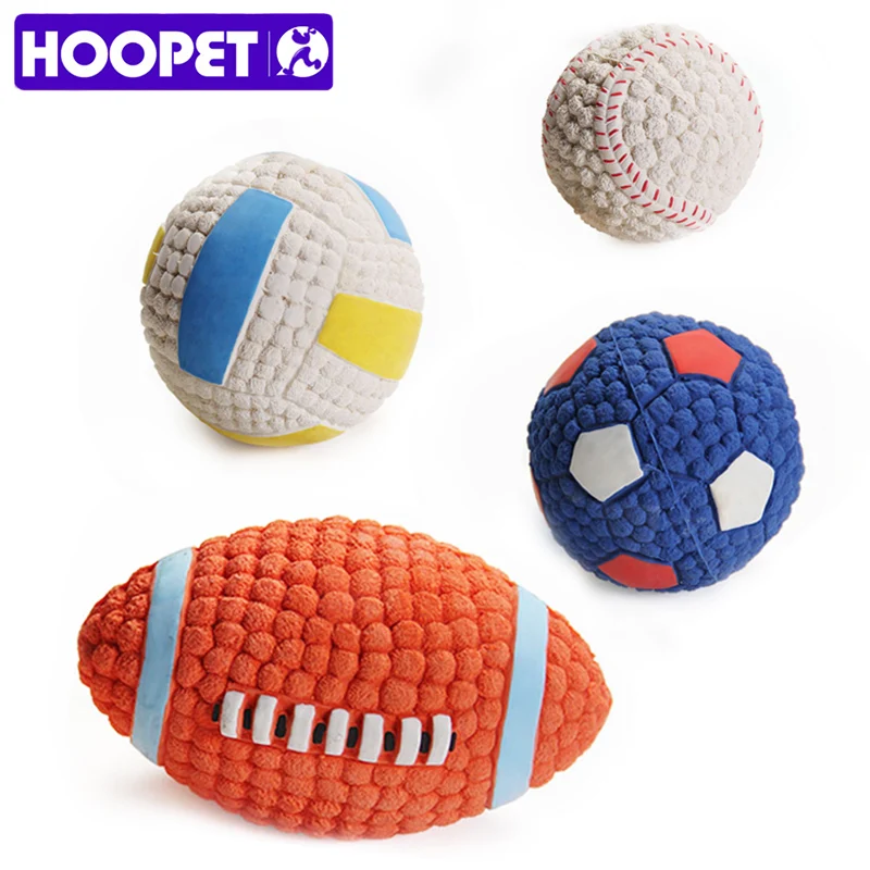 HOOPET-pelotas de juguete chirriantes para mascotas, juguetes interesantes para cachorros, tenis, fútbol, limpieza de dientes para perros - imagen 2