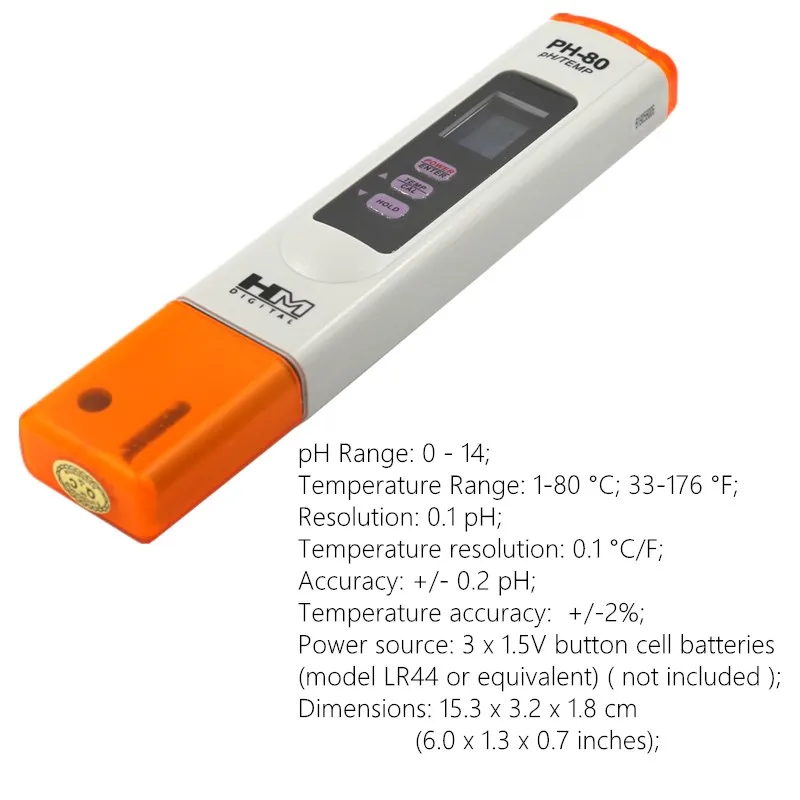 Medidor digital pH temperatura 2 en 1 para acuario y piscina - imagen 3
