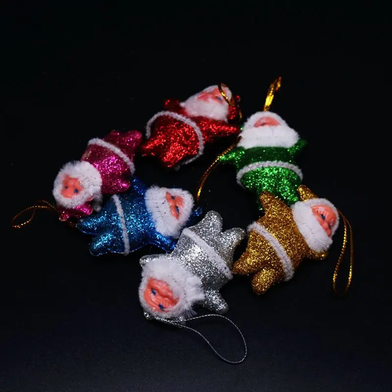1pc Cute Christmas Tree Decoration Pendant Mini Santa Clause Doll Hanging Ornaments Christmas Decor for Home Party New Year Gift6