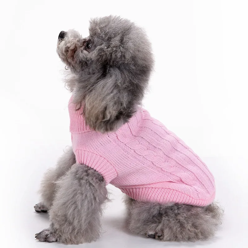 Suéter para cachorros de 8 colores para perros pequeños, ropa cálida de invierno para perros, jersey para Yorkshire, Chihuahua, ropa para mascotas, ropa para perros - imagen 4
