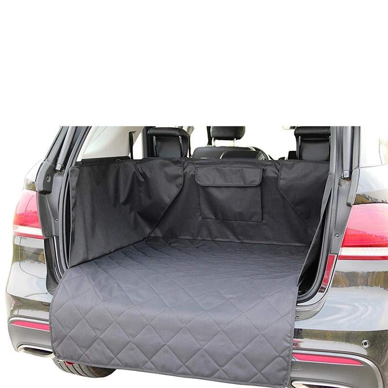 Estera impermeable para mascotas, portadores para perros, cubierta segura para forro de carga, Protector de viaje para coche lavable, funda para asiento trasero, bolsillos para barrera para mascotas SUV - imagen 2