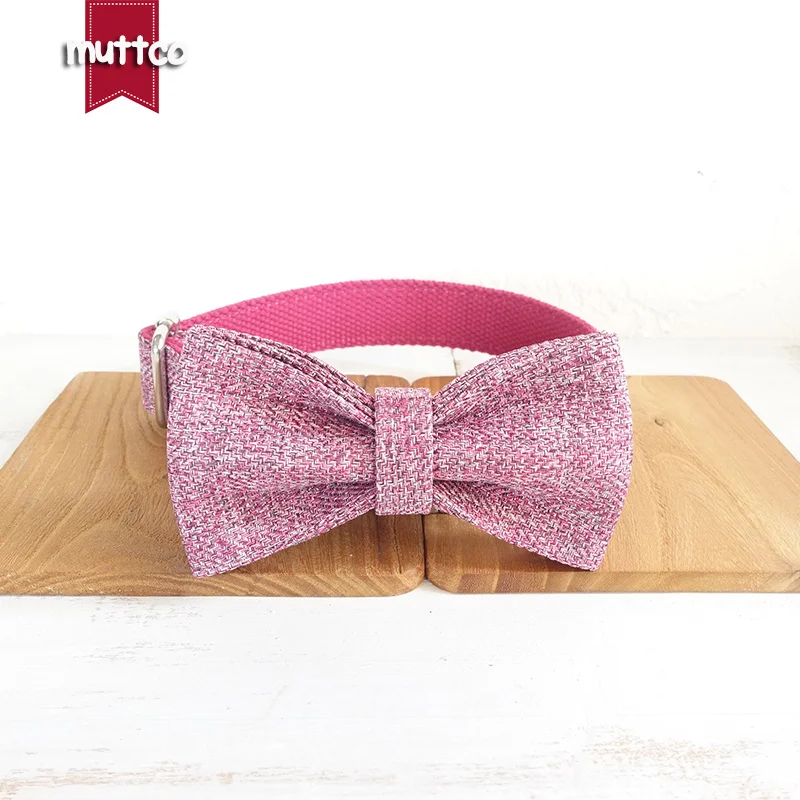 MUTTCO collar básico para perro de alta calidad THE PINK SUIT collares de identificación de perro personalizados acolchados duraderos para regalo de mascota 5 tamaños UDC070 - imagen 4