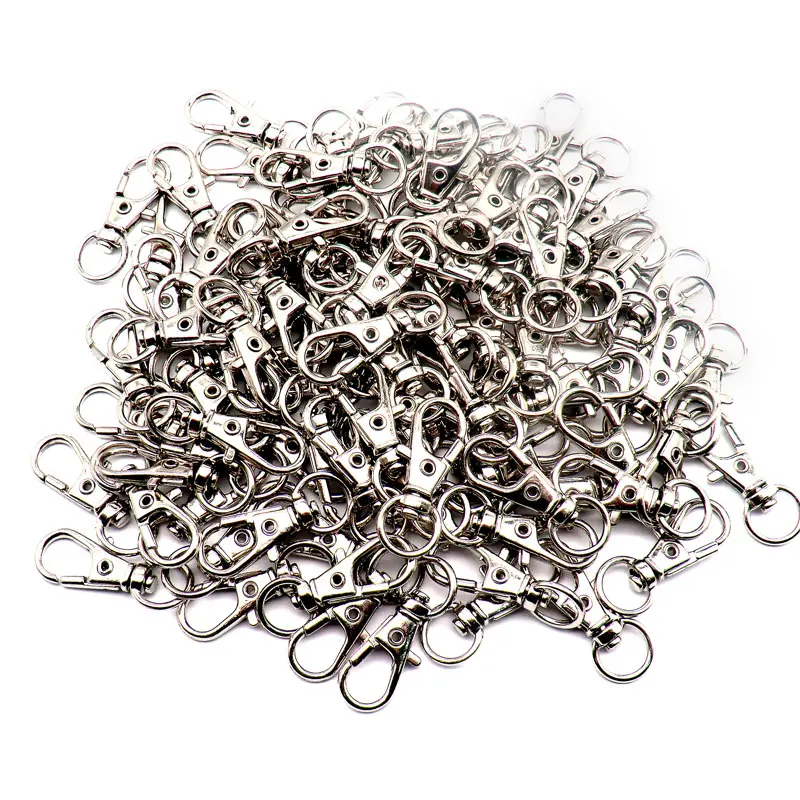 LLavero de plata de 100 X, cadena dividida para llaveros, accesorios de Etiqueta de perro, decoración de bolsas de mascotas, hebilla de joyería, venta al por mayor - imagen 5