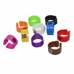 Anillas de plástico para aves – Tallas 12mm y 14mm, 10 colores