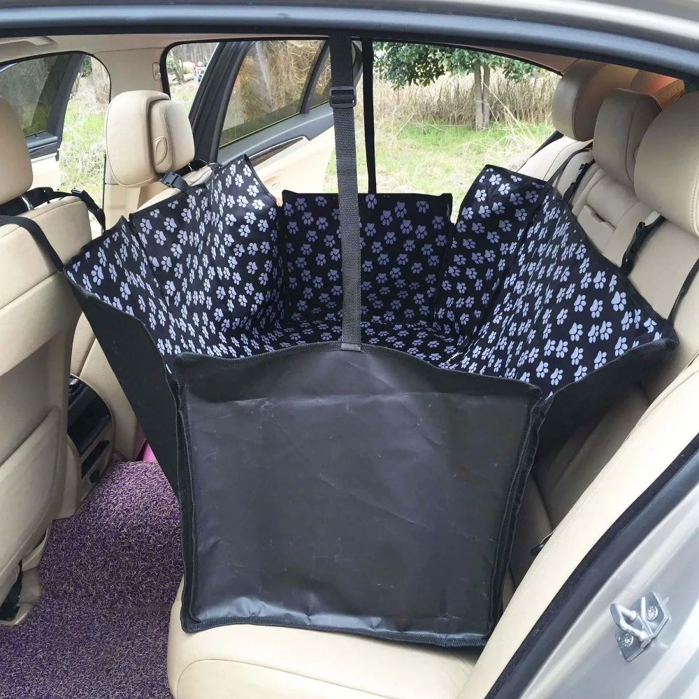 Transportadores traseros impermeables para perros, cubierta de asiento de coche, Protector de hamaca con cinturón de seguridad - imagen 5
