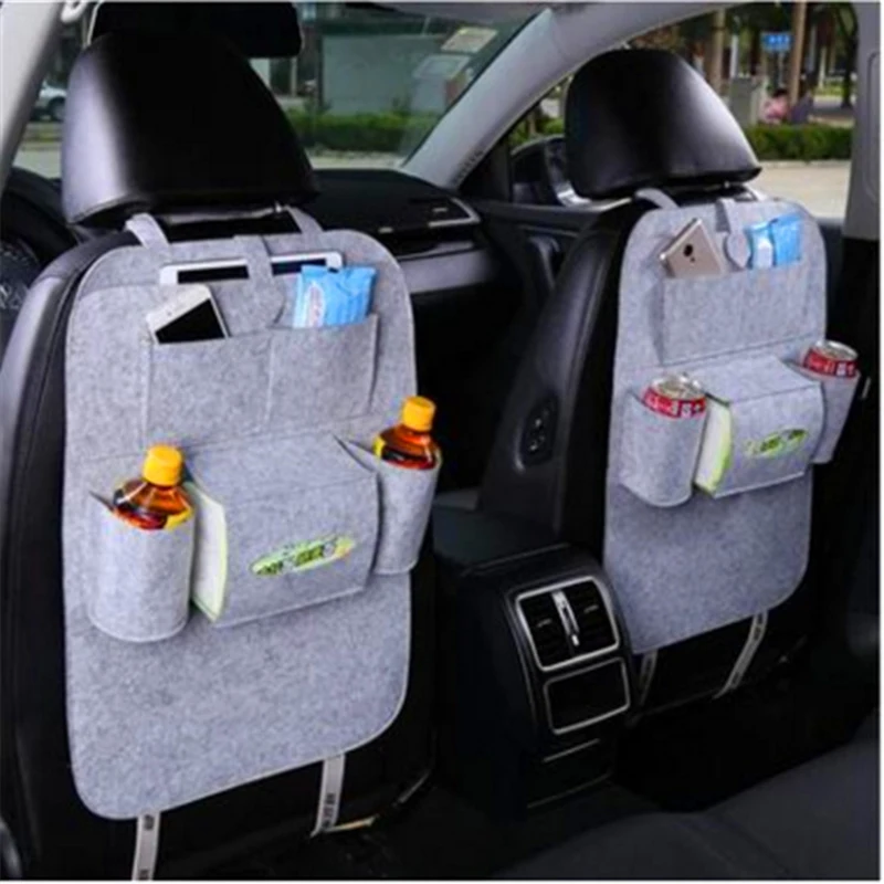 Bolsa de almacenamiento multifuncional para asiento trasero de coche, soporte colgante para estuche de desechos, bolsa de decoración Interior automotriz, organizador de viaje, 2 uds. - imagen 3