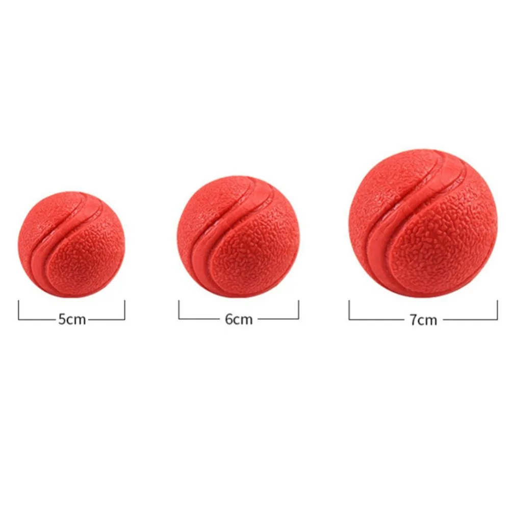 Bolas de goma interactivas para perros, juguetes elásticos para masticar, Limpieza de dientes, 5/6/7cm - imagen 5