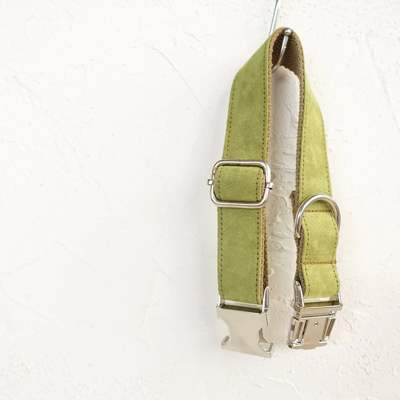 MUTTCO vende al por menor collar de perro de diseño propio THE TREE poliéster satinado y nylon amarillo verde y marrón 5 tamaños collar y correa para perros UDC031 - imagen 3