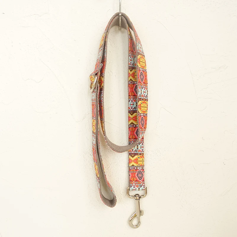 MUTTCO vende al por menor collar para mascotas personalizado de diseño propio THE GRIS BOHEMIAN collares y correas para perros de estilo folk único 5 tamaños UDC051 - imagen 2