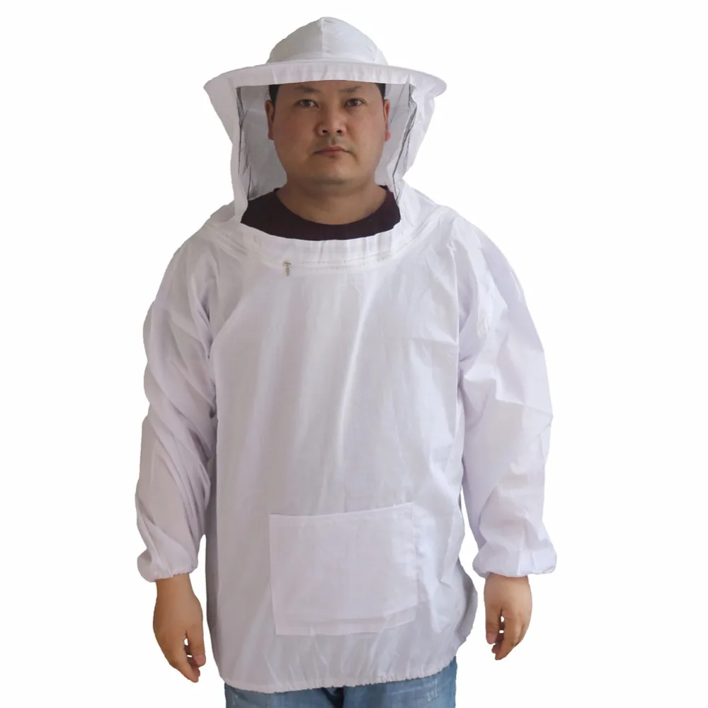 Ropa protectora para apicultor con velo negro y sombrero, suministros de alimentación de insectos y abejas blancas, herramientas de apicultura, 1 ud. - imagen 4
