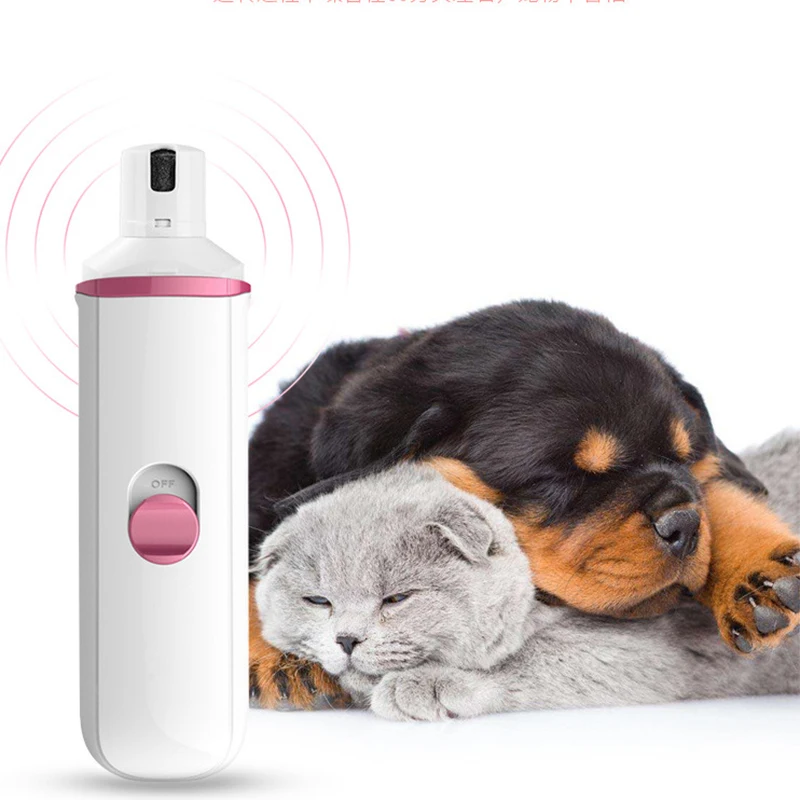 Herramienta eléctrica para el cuidado de uñas con garra para perros y gatos, molinillo para uñas de los pies, cortaúñas, accesorios para perros, recortadores de pedicura para mascotas con graves cargados - imagen 2