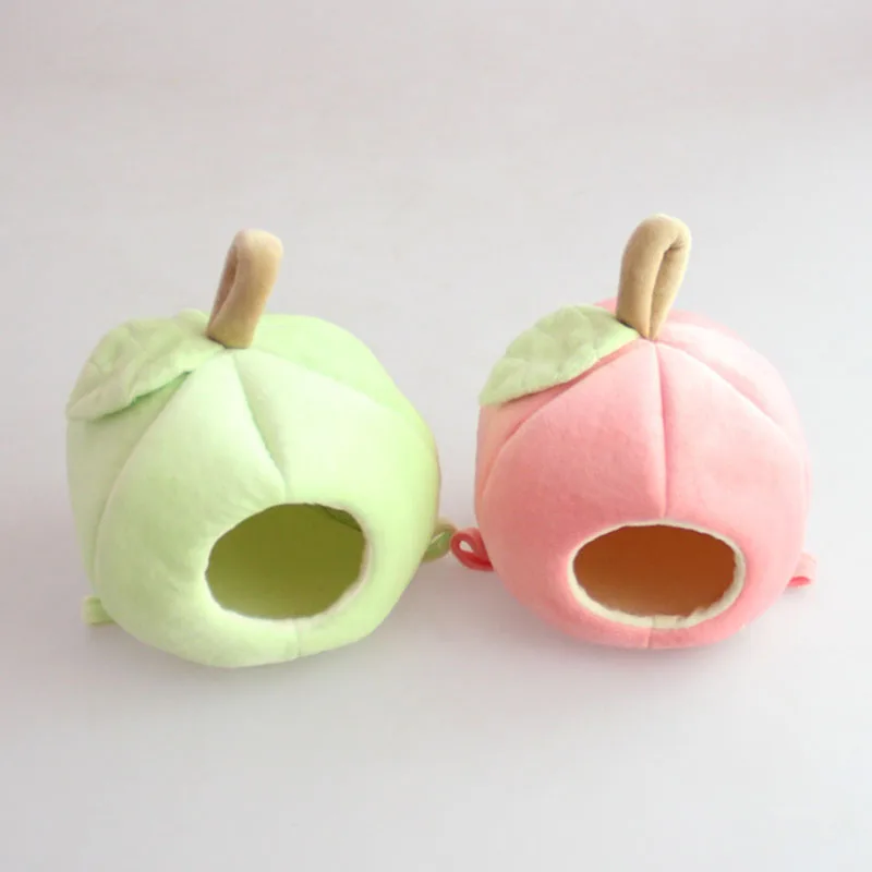 Mini jaula pequeña de manzana para mascotas, nido cálido de invierno, cueva, túnel, tubo de juguete para hámster, ardilla, animales, accesorios para el hogar, suministros para mascotas - imagen 3