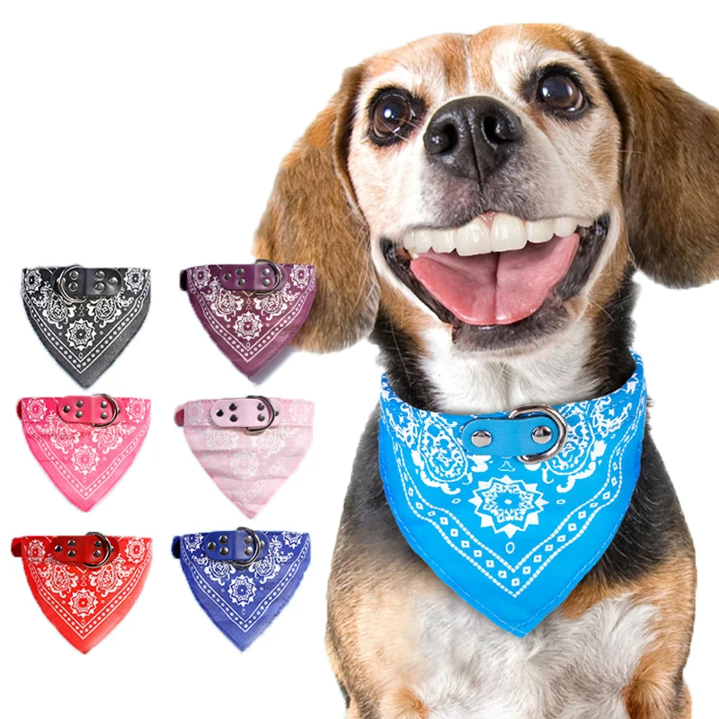 bandana ajustable perro collar suave estampado cuero perro suministros mascotas collar bufanda gato pañuelo cachorro chihuahua