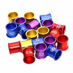 Anillo Digital de aluminio para pies, accesorio de 8mm de diámetro, personalizado, 4 colores, piezas, 100 NO.001-100