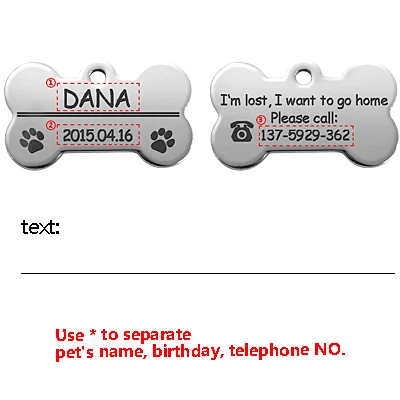 Etiqueta identificativa grabada acero inoxidable para perros y gatos - imagen 2