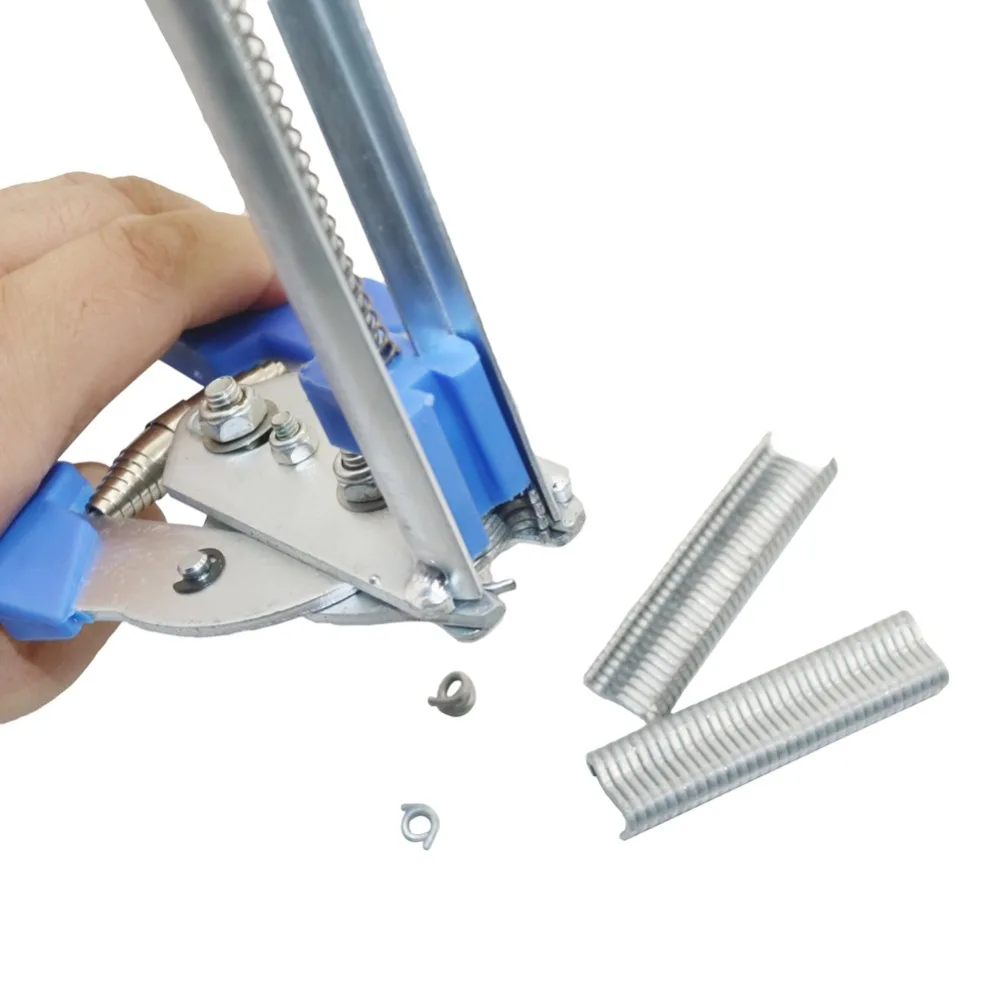 Instalación de abrazadera de sujeción, alicates para jaula de aves de corral y 600 clavos, Kit de instalación de abrazadera para jaula de perros, conejo, zorro y pájaro