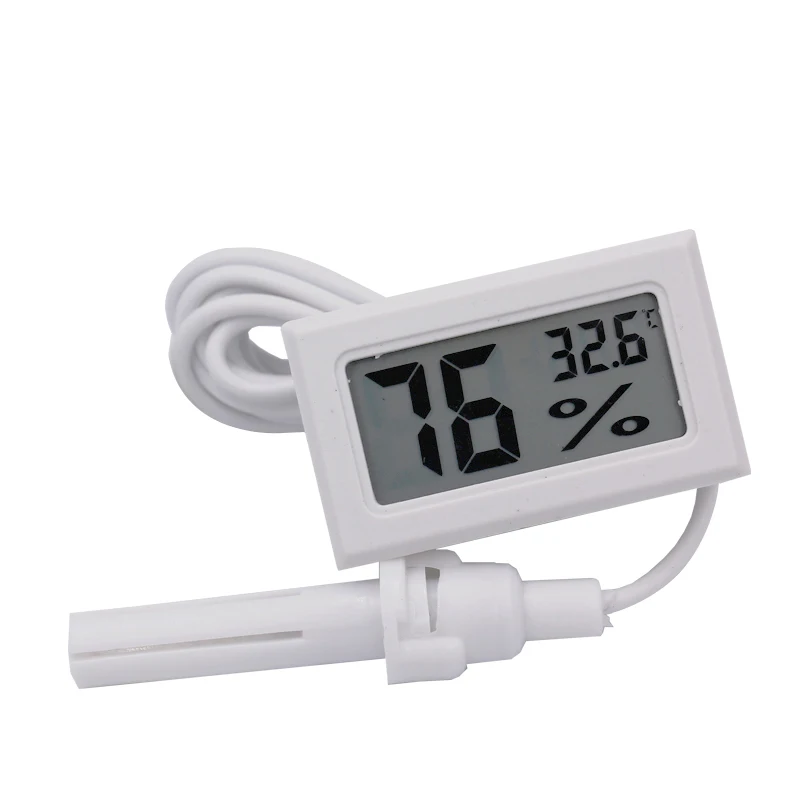 Mini medidor de humedad y temperatura Digital LCD para interiores, práctico termómetro, higrómetro, instrumentos de calibre con sonda externa - imagen 2