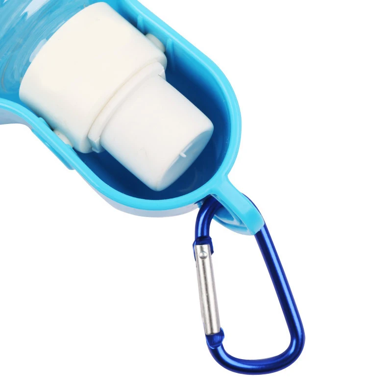 Dispensador de botella de agua para mascotas, cuenco de plástico plegable, alimentador de agua potable portátil para perros y gatos, 250ml, 500ml - imagen 3