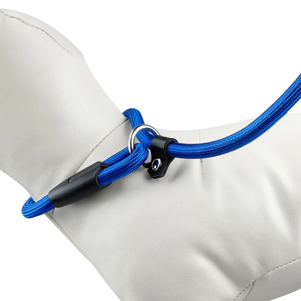 Correa de nailon ajustable para perro, Collar P de entrenamiento, correa de plomo para perros pequeños, medianos y grandes, 120cm, rojo, azul, negro, marrón - imagen 3