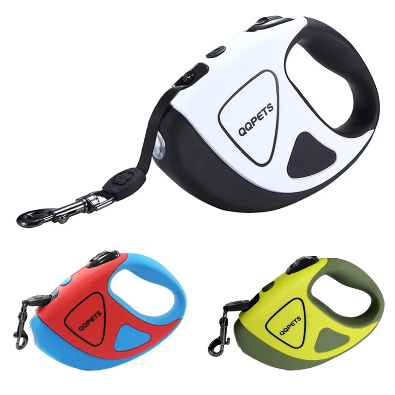 Correa retráctil LED sin batería para perros pequeños y grandes, cinturón automático para cachorros y perros grandes, para caminar, Pitbull Bull Terrier
