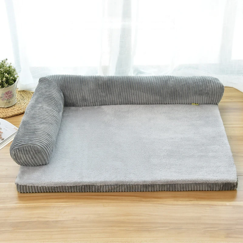 Cama para perros de talla grande acolchada de pana cálida, casa para gatos, estera para perrera, casa para perros pequeños, medianos y grandes, sofá, cesta para mascotas - imagen 5