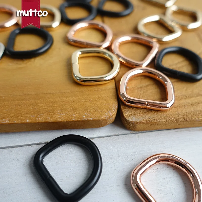 Collar de perro DIY, accesorio para mascotas, hebilla de conexión de anillo en D, de 15mm semiranillo, correa, hebilla de metal chapada en 4 colores, 20 unids/lote - imagen 4