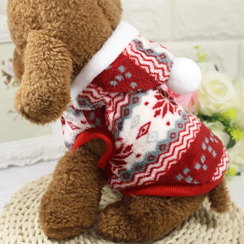 XS-2XL Otoño Invierno ropa cálida para perros chaqueta para cachorros abrigo mono suave para perros camisas suéter para cachorros disfraz Parka para mascotas - imagen 3