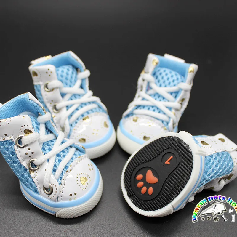 Zapatillas deportivas para perros, gatos, Chihuahua, Bulldog Francés, tenis para cachorros, botines para perros York, color rosa y azul, proveedores de mascotas - imagen 3