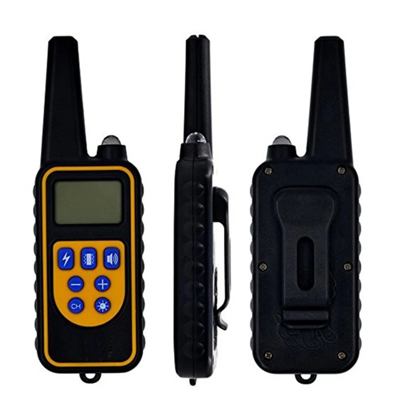 Collar eléctrico de adiestramiento para perros con control remoto con LCD, correa de descargas eléctricas para perro, 800 metros de distancia, mando a distancia recargable e impermeable, modo de vibración, para dejar de ladrar - imagen 2