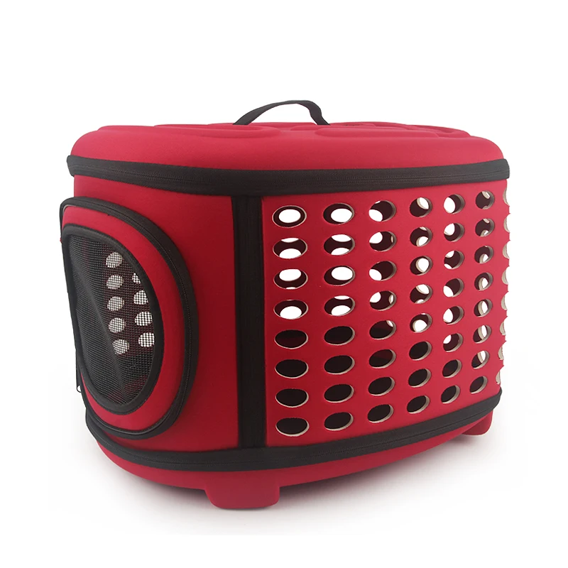 Bolsa de viaje para mascotas, bolsas transportadoras de flores para gatos, transpirable, rosa, plegable, para perros pequeños, bolso de hombro para exteriores, transporte plegable para gatos - imagen 4