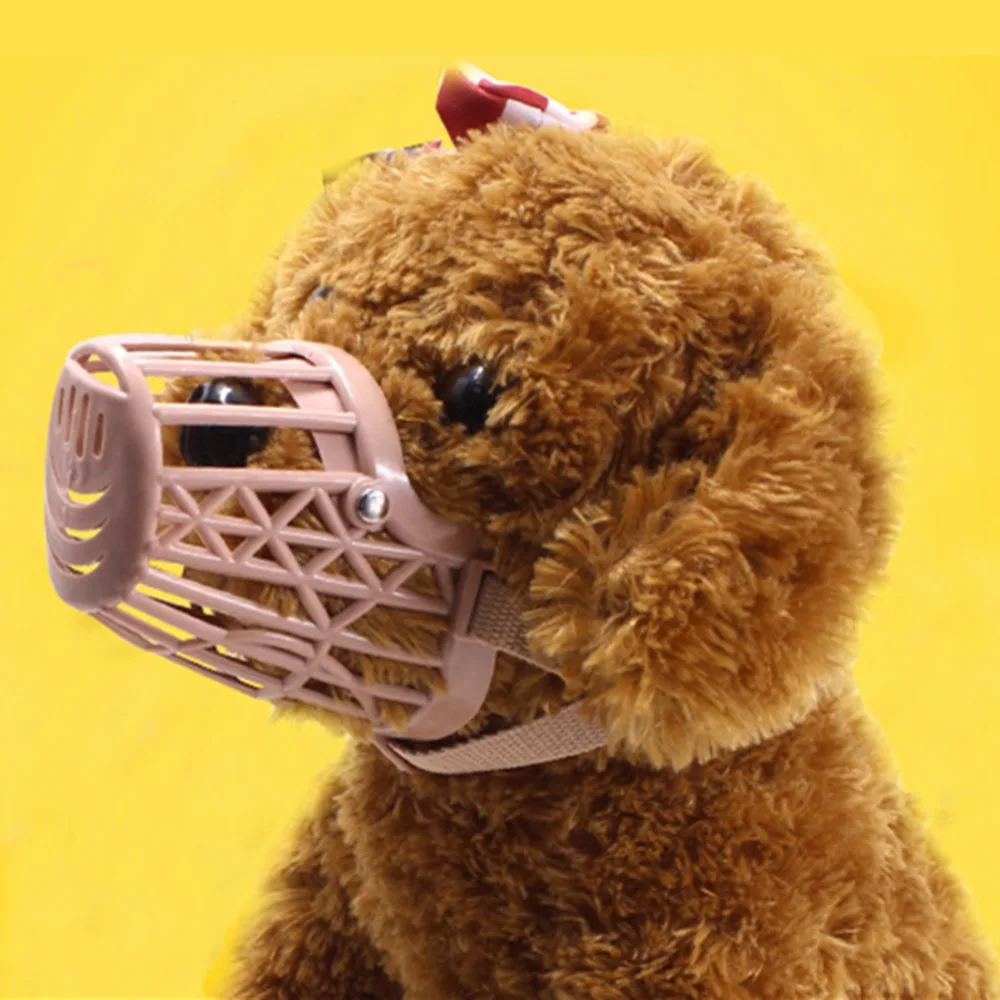 Bozal de seguridad para perros, máscara transpirable de malla antiladridos, ajustable, antimordedura