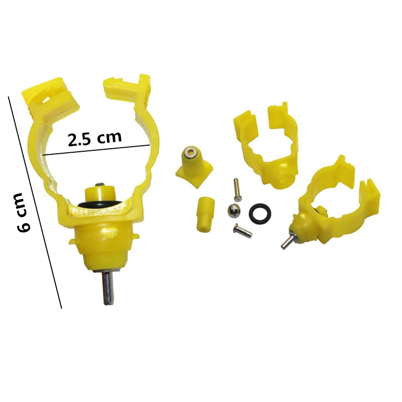 Taza colgante de agua potable para pájaros, codorniz, bola amarilla, automática, Paloma, pollo, taza roja, herramientas de alimentación para aves, 10 Uds. - imagen 4