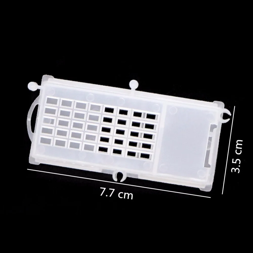 Jaulas transparentes para apicultura, jaulas para reina de abejas, jaulas de transporte para reina, apicultura, insecto, colmena, cría, prisionero, jaula King, 100 Uds. - imagen 2