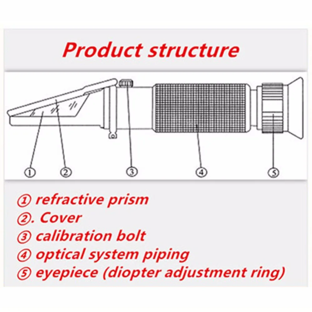 Refractómetro de miel de apicultor, medidor de concentración de miel de mano, herramientas de abeja, 58-90% (contenido de azúcar) - imagen 5