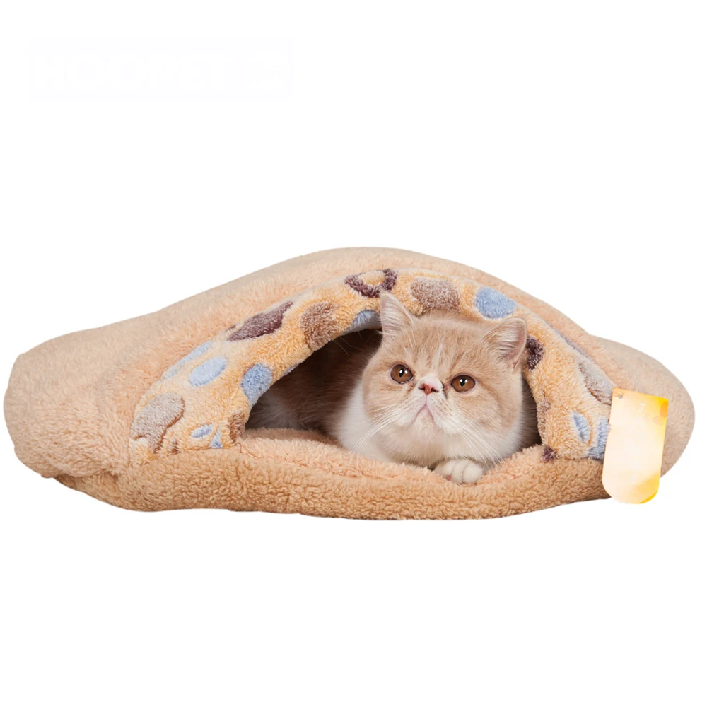 HOOPET-Casa para gatos, saco de dormir suave y cálido para mascotas, hamburguesa, perrera, cama para mascotas, tamaño S/M # K, 1 unidad - imagen 3
