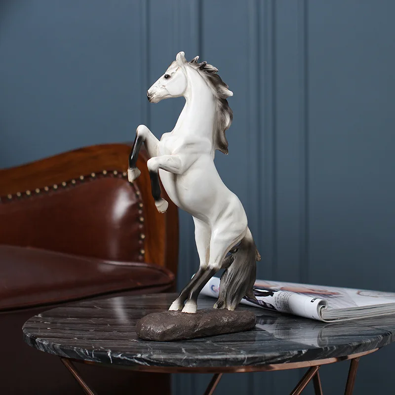 Creative Horse Wedding Decoration Figurines Miniatures Artificial Resin Animal Ornament Vintage Home Decor Valentines Day Gifts - imagen 3