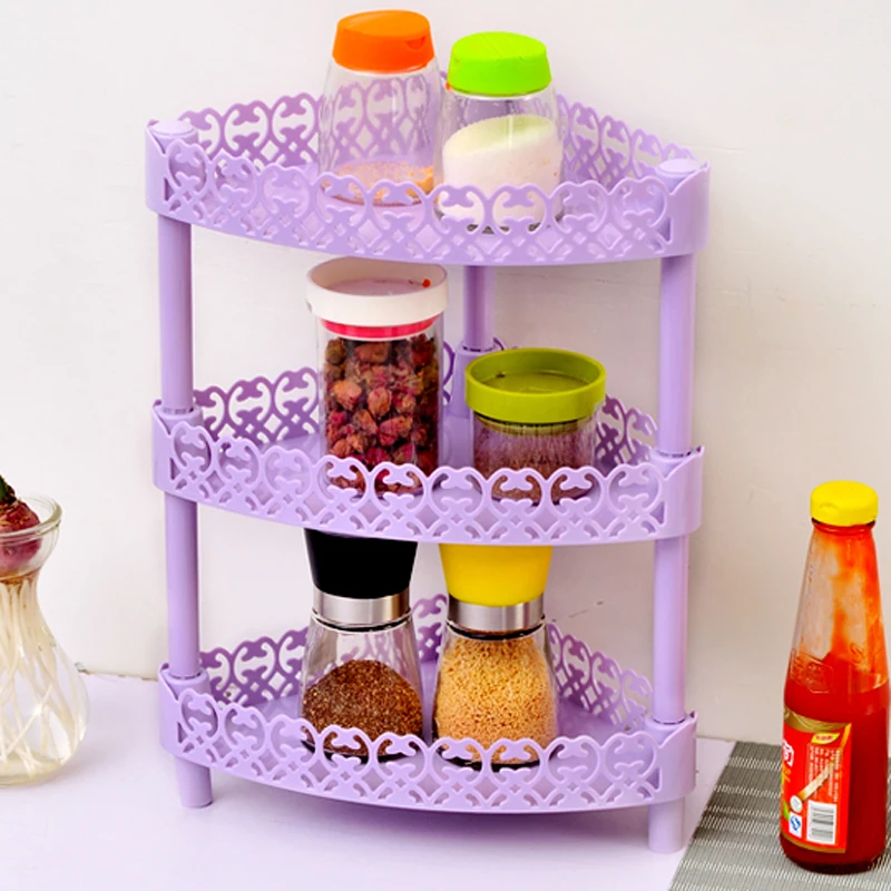 Soporte organizador de 3 capas, estantería de escritorio, estante de almacenamiento de plástico, estantes multicapa para cocina y baño ZL306 - imagen 3