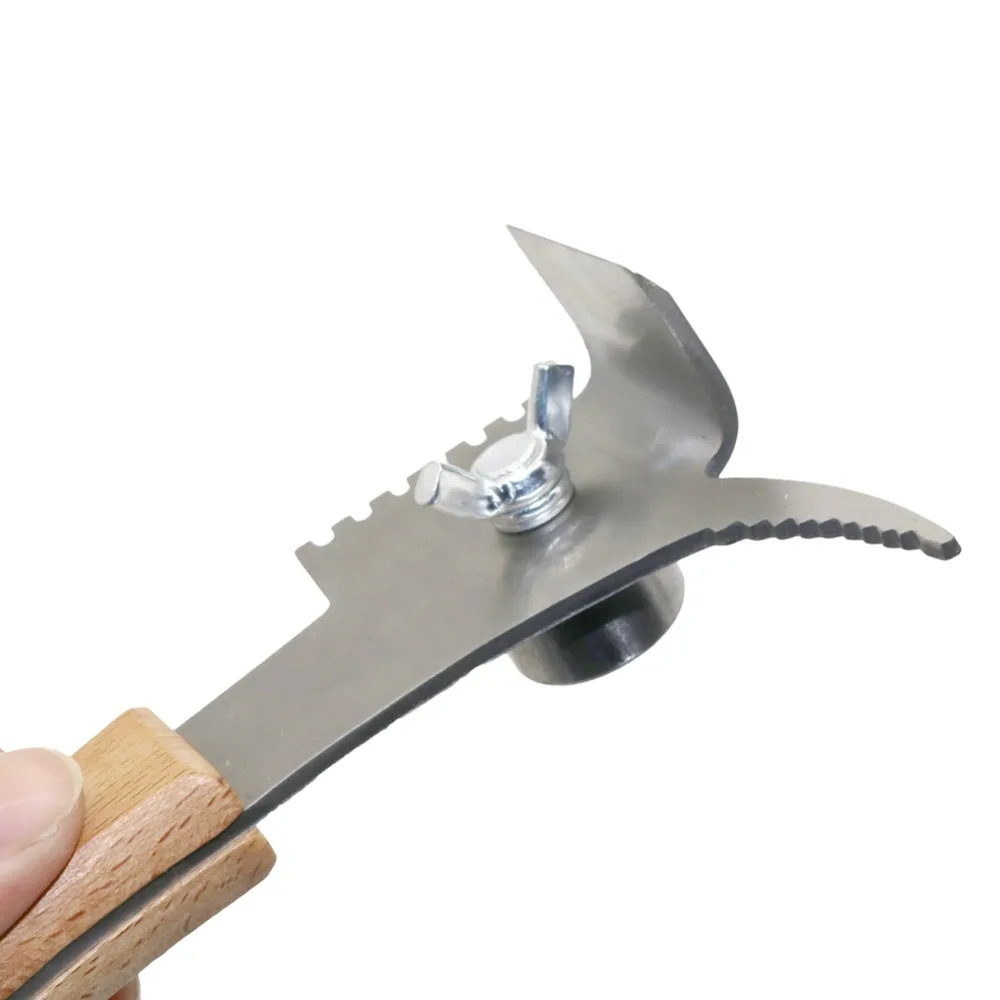 Raspador de apicultura de 7 funciones, herramientas para colmena con mango de madera, cuchillo para cortar miel, producto, colmena para suministros de apicultor, equipo - imagen 3