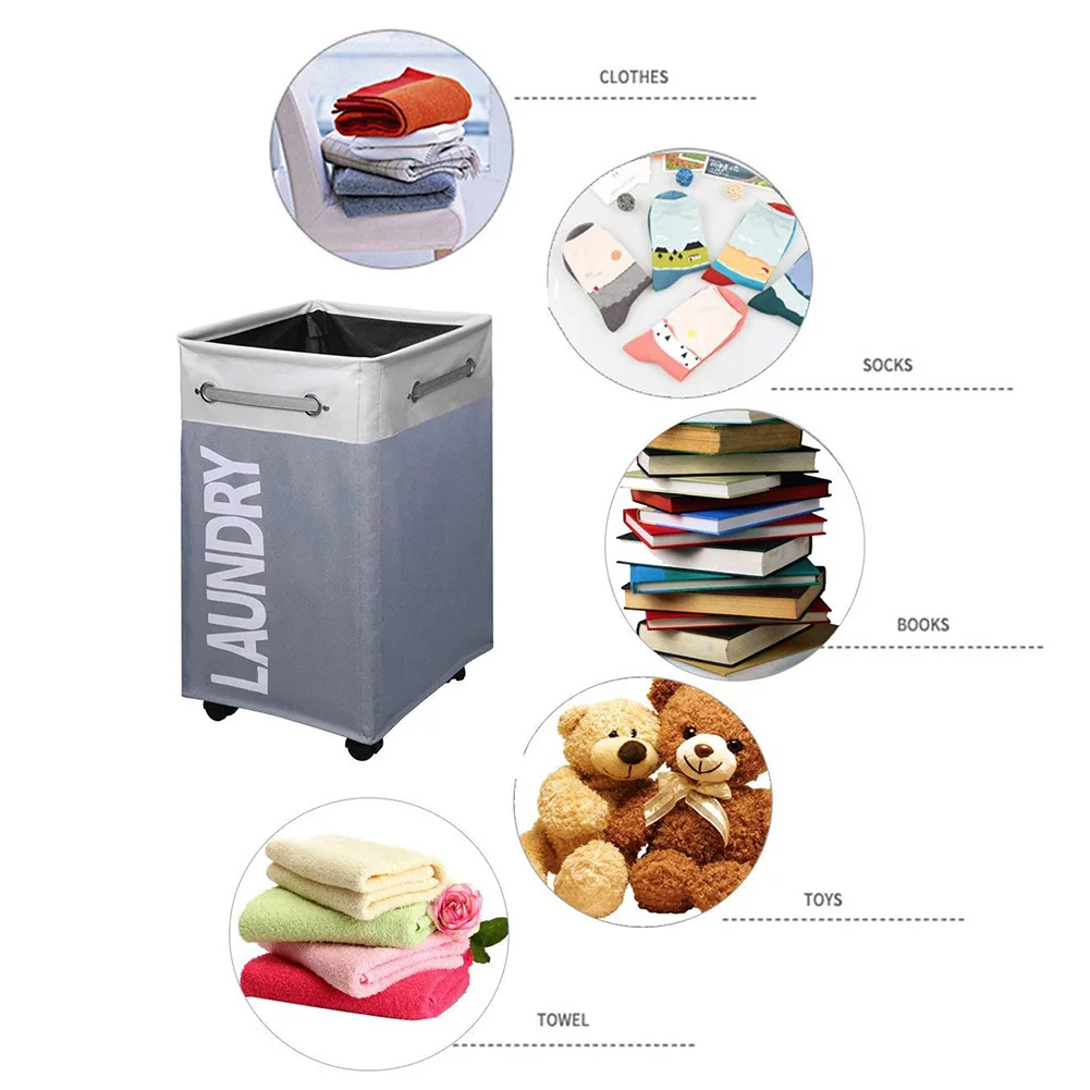 Cesta plegable junto a armario de almacenamiento