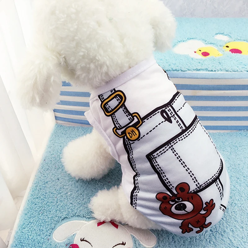 Chaleco de dibujos animados para perro, 8 estilos, ropa de verano para mascotas, camiseta, abrigo para cachorro, disfraz para Chihuahua, talla XS-XXL, ropa para mascotas ZL86 - imagen 5