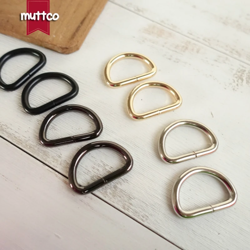 1 unidad DIY para Collar de perro 2,5 cm costura de equipaje botones manuales hechos a mano anillo en D semi anillo hebilla accesorios 4 colores - imagen 3