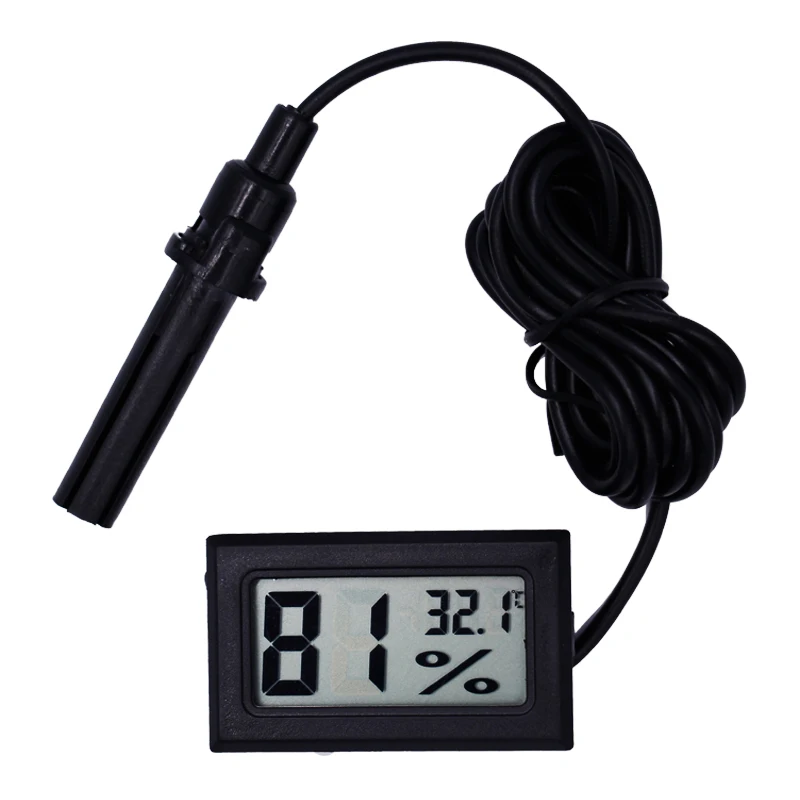 Mini medidor de humedad y temperatura Digital LCD para interiores, práctico termómetro, higrómetro, instrumentos de calibre con sonda externa - imagen 3