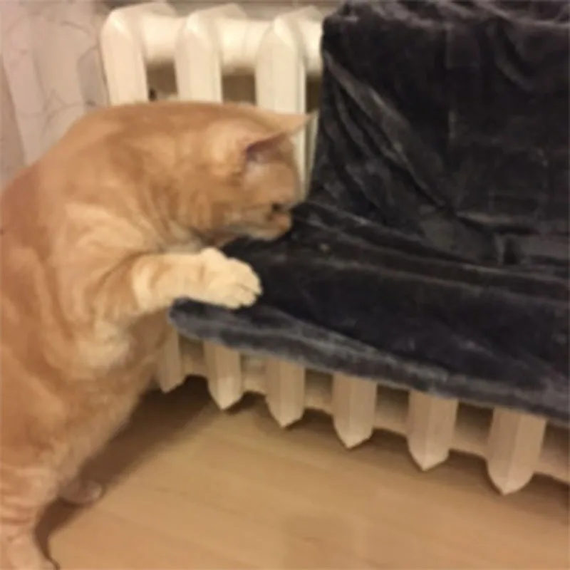 Hamaca colgante de pared para gatos, cama lavable para gatos, cálida y acogedora para invierno, colchoneta colgante para dormir para gatos grandes, sofá para casa, cojín para gatos - imagen 4